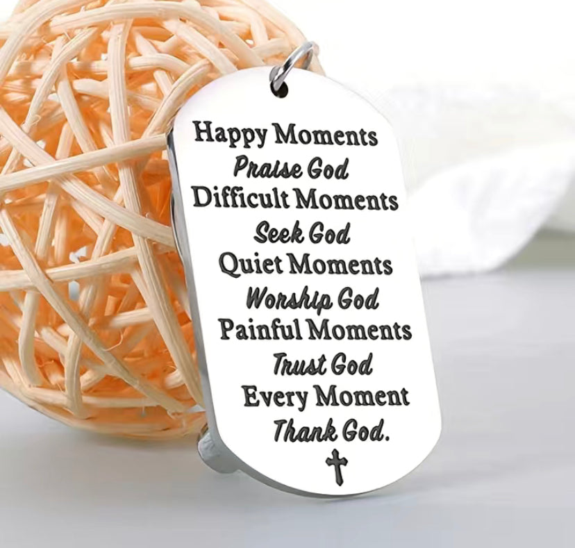 Baptism Bible Verse Keychain  image 0
