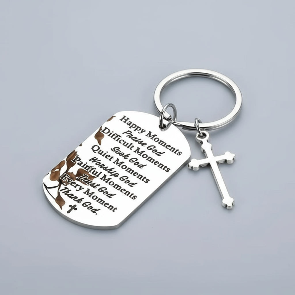 Baptism Bible Verse Keychain  image 1