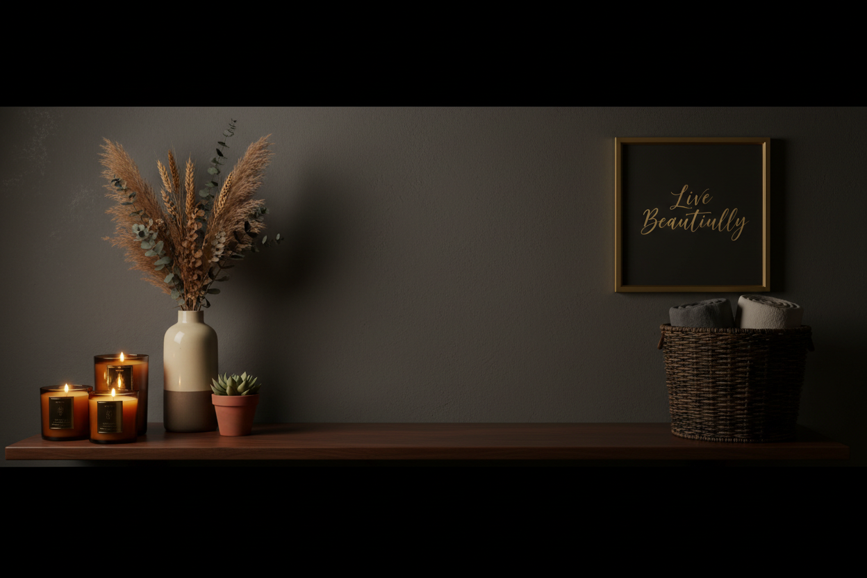Home decor styled dark