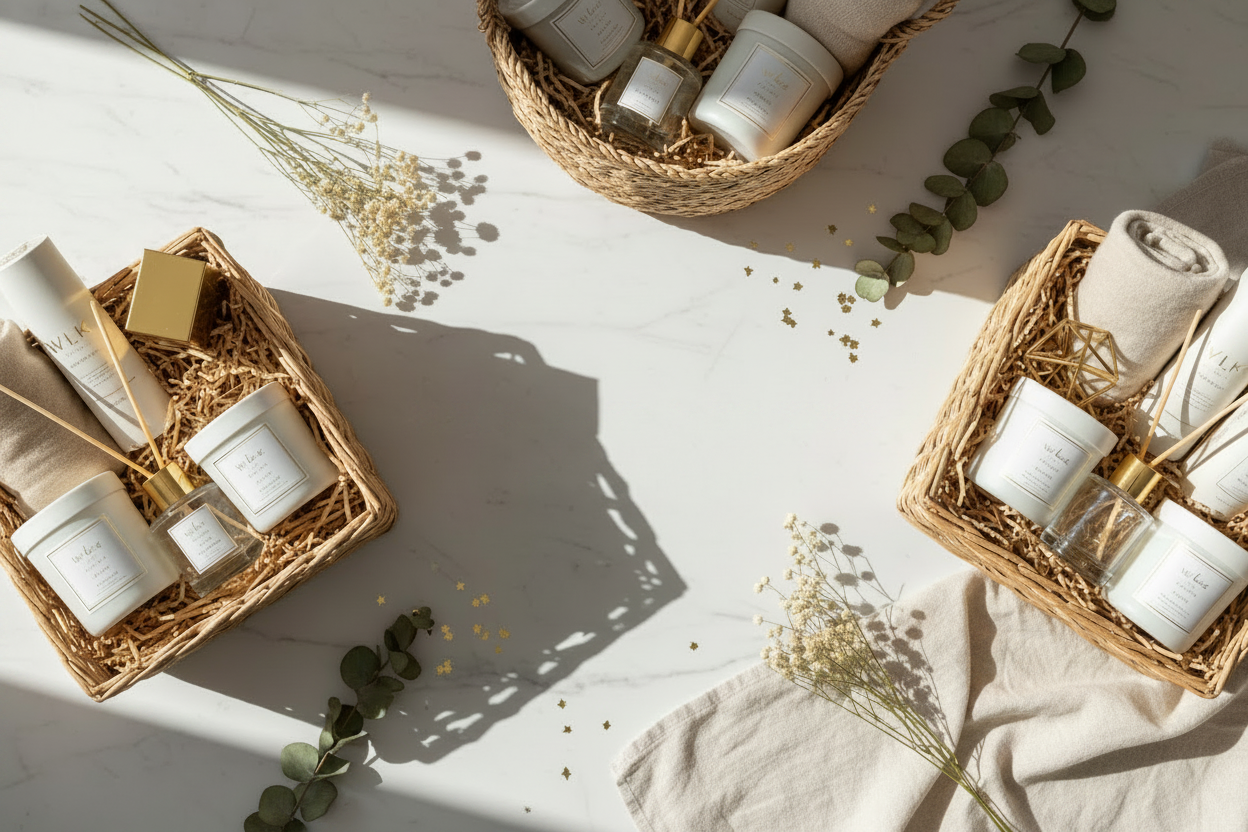 Wick & Wonder – Gift Baskets Banner, No Text